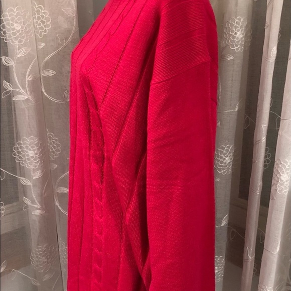 Ron  Chereskin red sweater long XL NWT - Picture 5 of 7